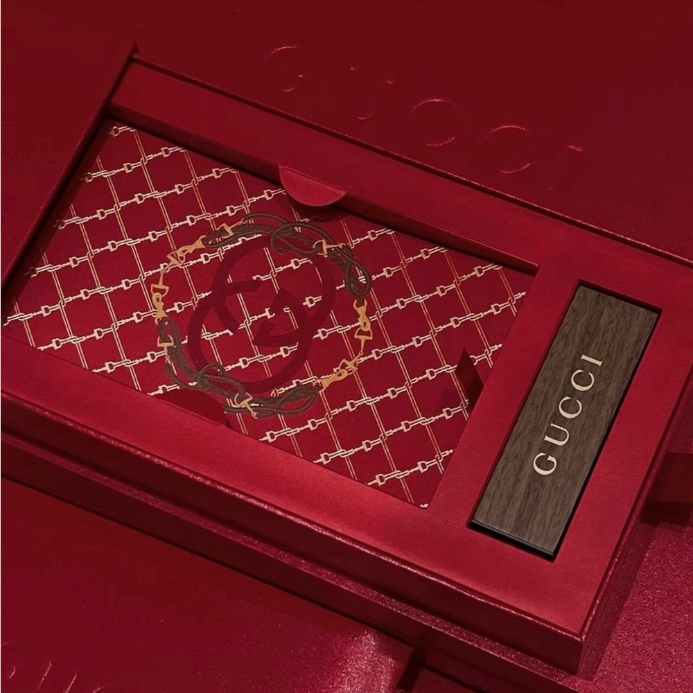 GUCCI GG Chinese new year limited edition red envelop and stamp set